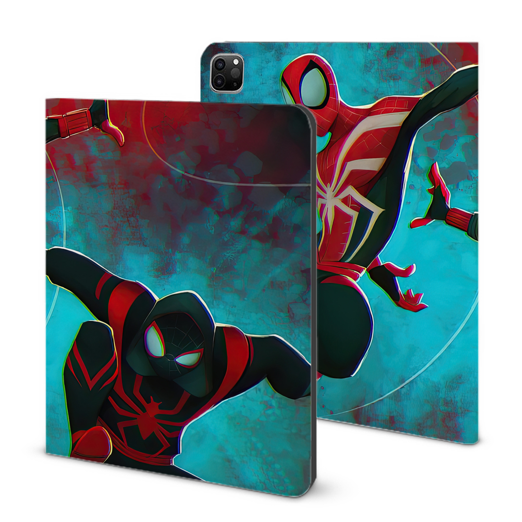 （画像用） Spider Man スパイダーマン IPad ケース ブック型 PUレザー TPU 耐衝撃 軽量 薄型 ペン収納なし 全面保護 IPad 各モデル対応